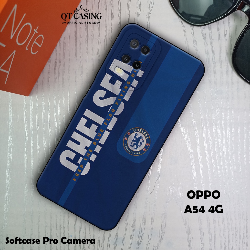Case For Oppo A54 4G – Casing Motif Bola Chel – Softcase Pro Camera Oppo A54 4G – Silikon Clear Case