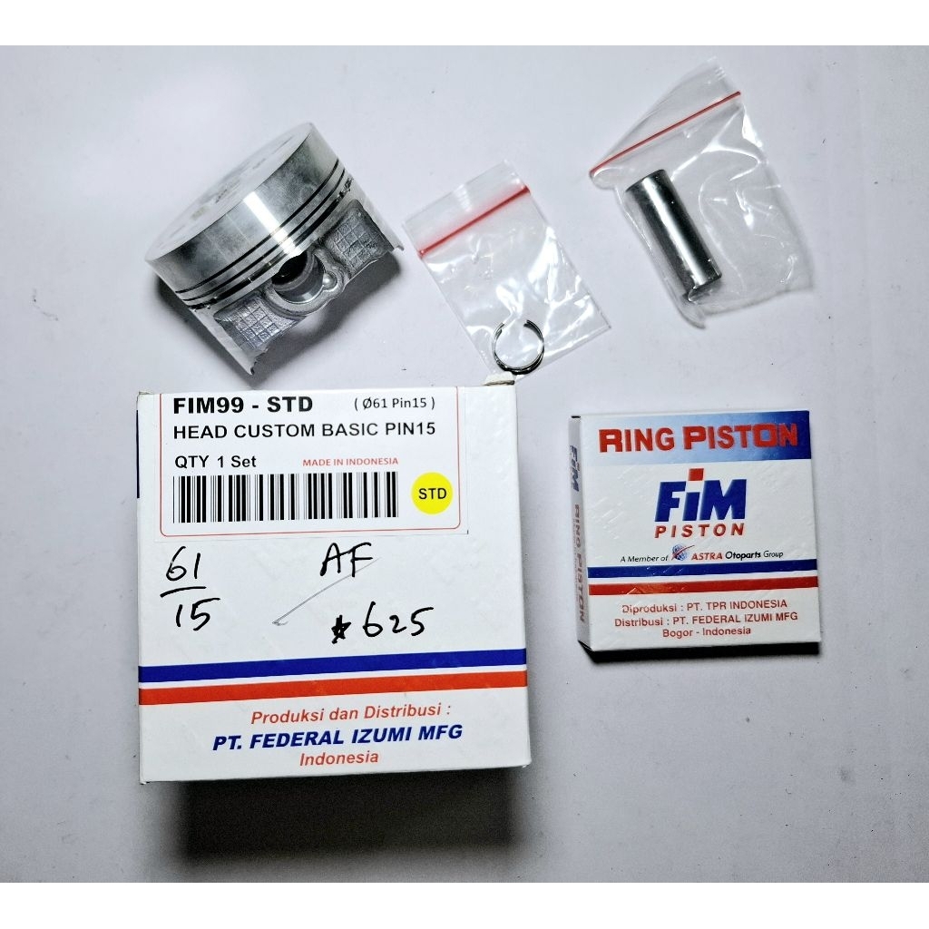 Piston kit /Seher Fim ukuran 61 pen 15