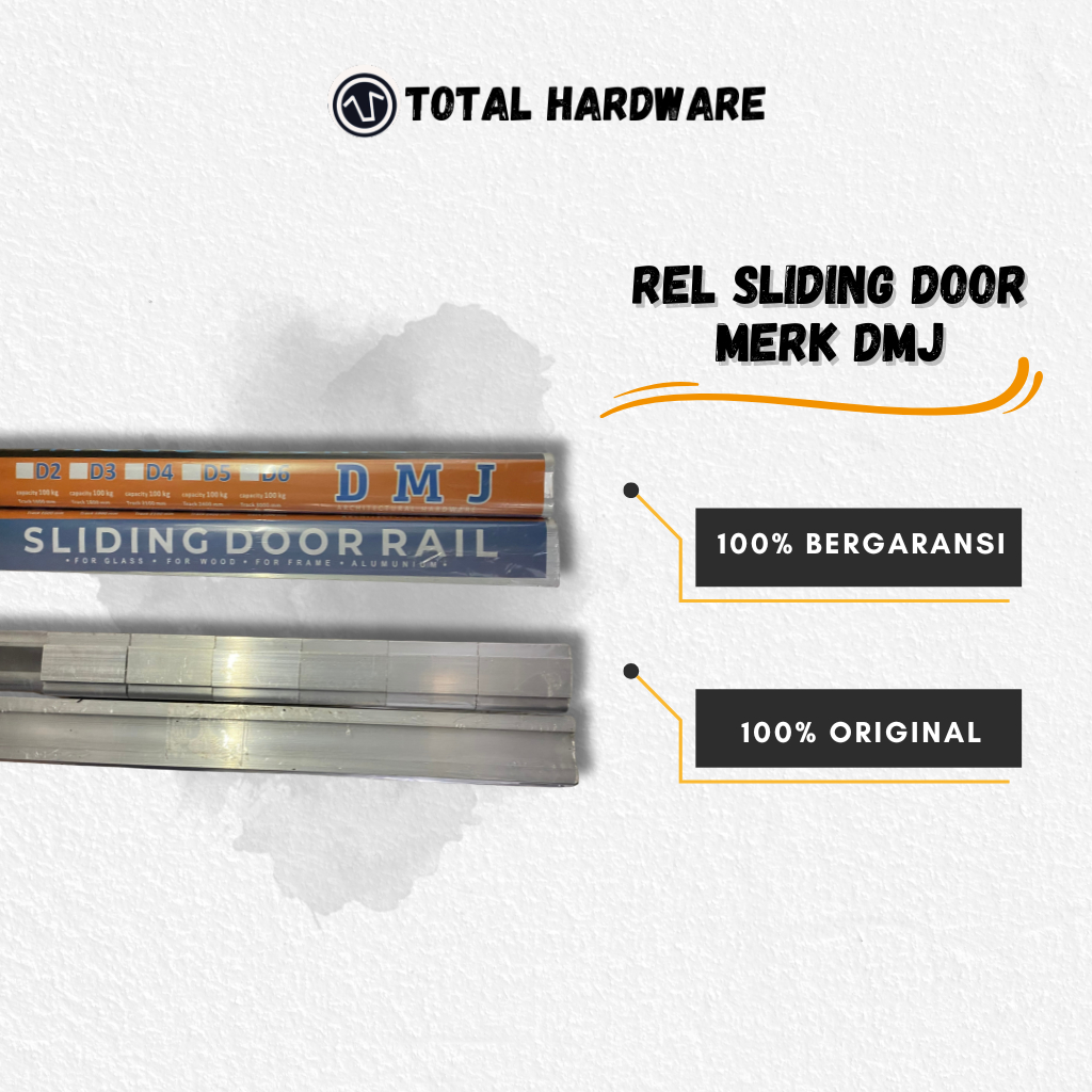 Rel Sliding Pintu Geser Aluminium Merk DMJ Original