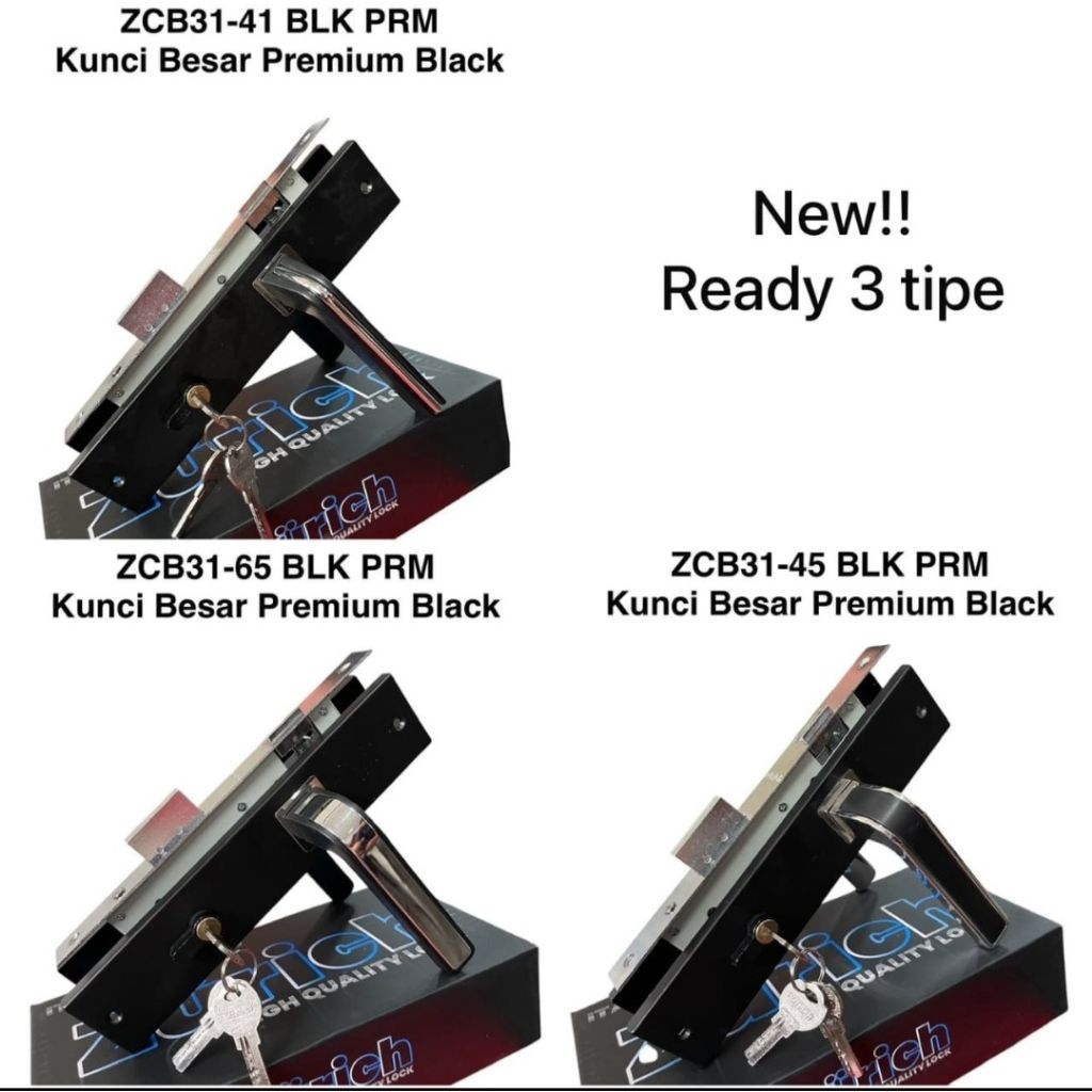 Paket Handle Pintu Kamar Hitam / Handle Pintu Kayu Hitam / Handle Pintu Kayu Kamar Hitam Set