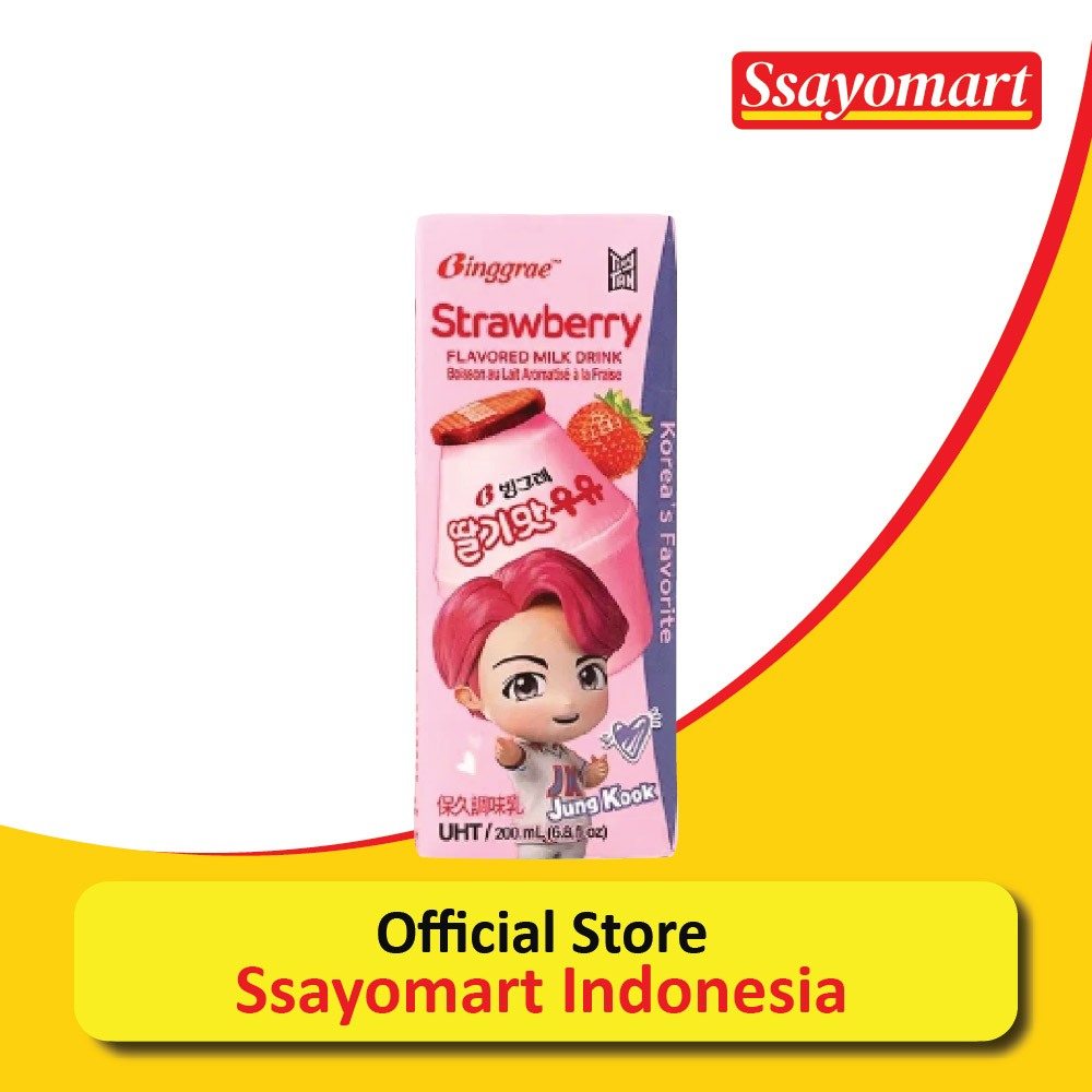 

Binggrae Flavored Uht Milk Strawberry 200Ml