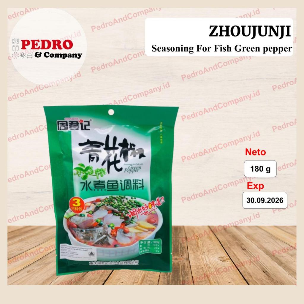 

ZhouJunJi Green Pepper Fish Seasoning 180 gram bumbu sup sichuan style peppercorn hotpot paprika