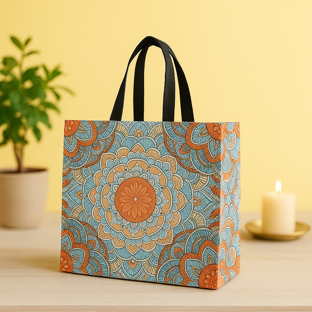 

( BELI 1-AN ) Tas Belanja / Tote Bag Spunbond/ Goodie Bag Spunbond /Tas Spunbond /Kain Motif Premium Kantong Jumbo Tas Kado Gift WFB A36 / Goodie Bag