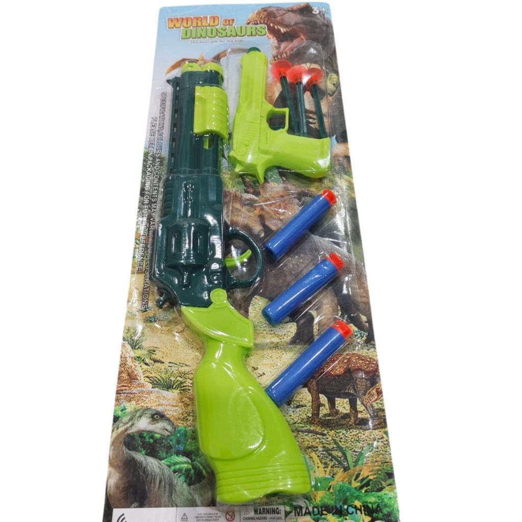 1105 Pistol Mainan | Mainan Pistol Free 3 Panah Peluru Karet | Mainan Anak Anak Penghilang Stres 110