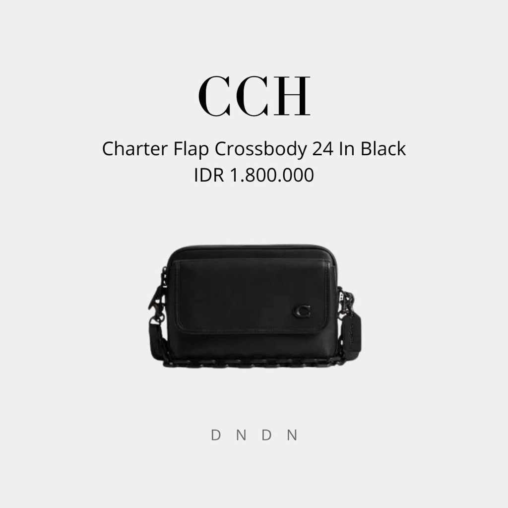Charter Flap Crossbody 24 In Black