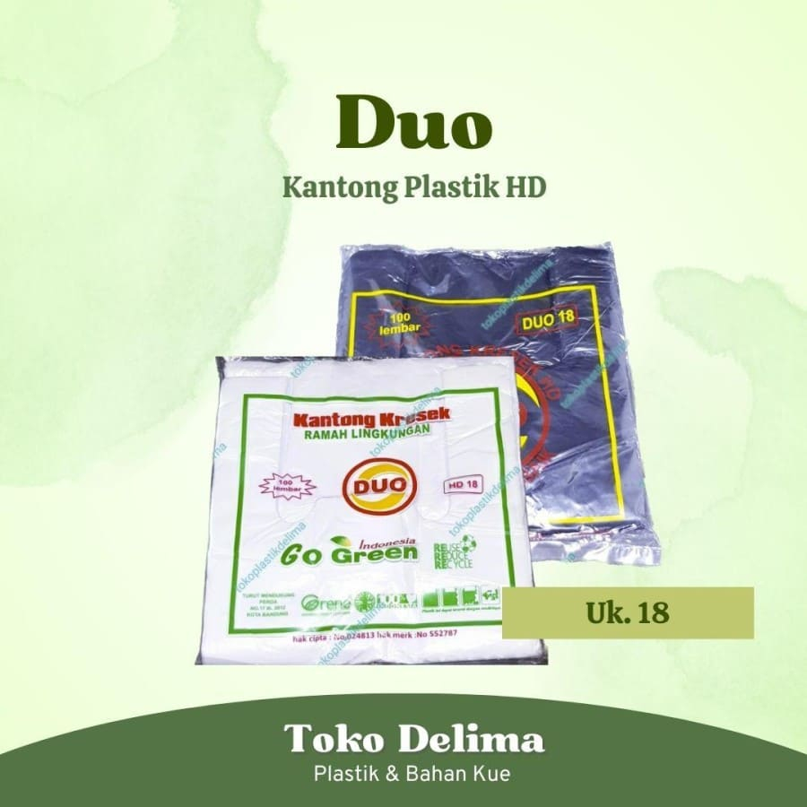 Kantong Plastik HD DUO / Kantong Kresek HD - Hitam / Putih