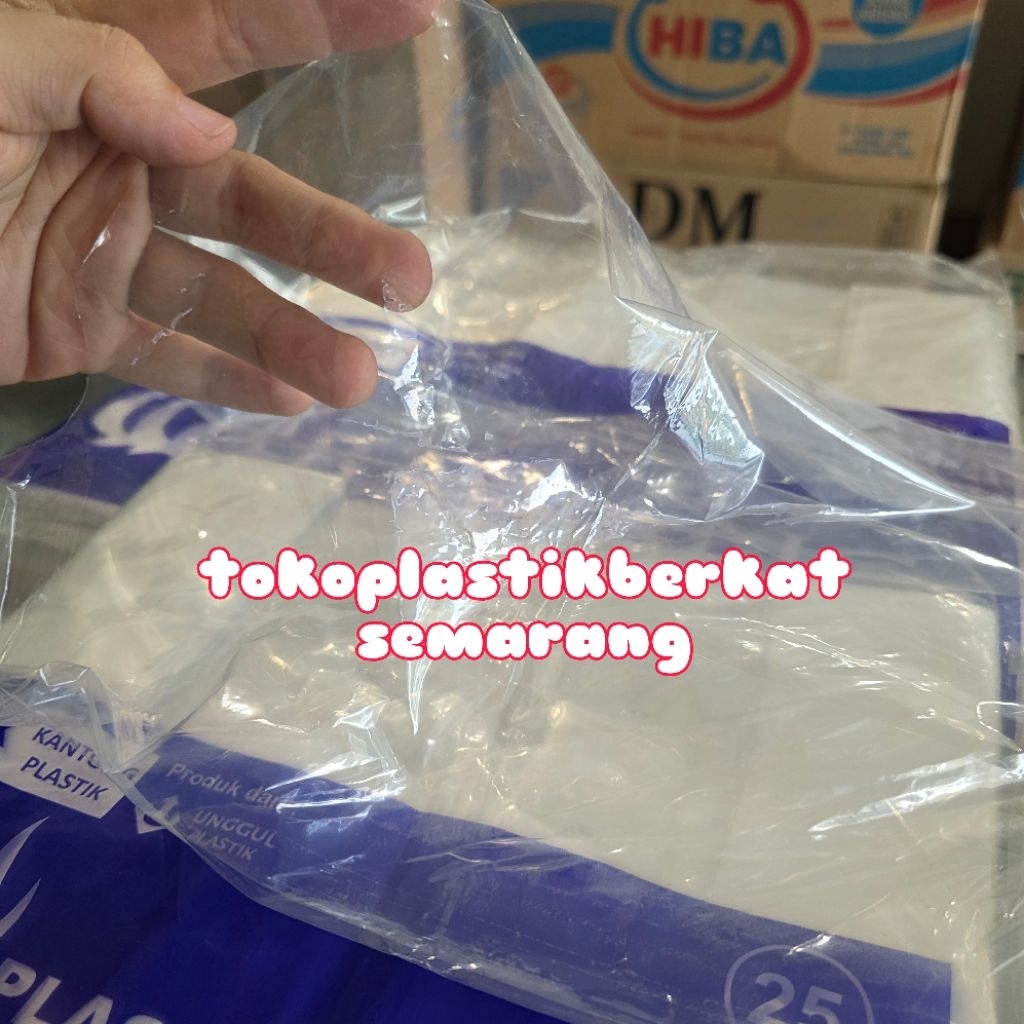 Kantong Plastik Bawang / Kresek Bening Premium PE PEX Ukuran 15 20 25 30 35 / Plastik Kresek Bawang 