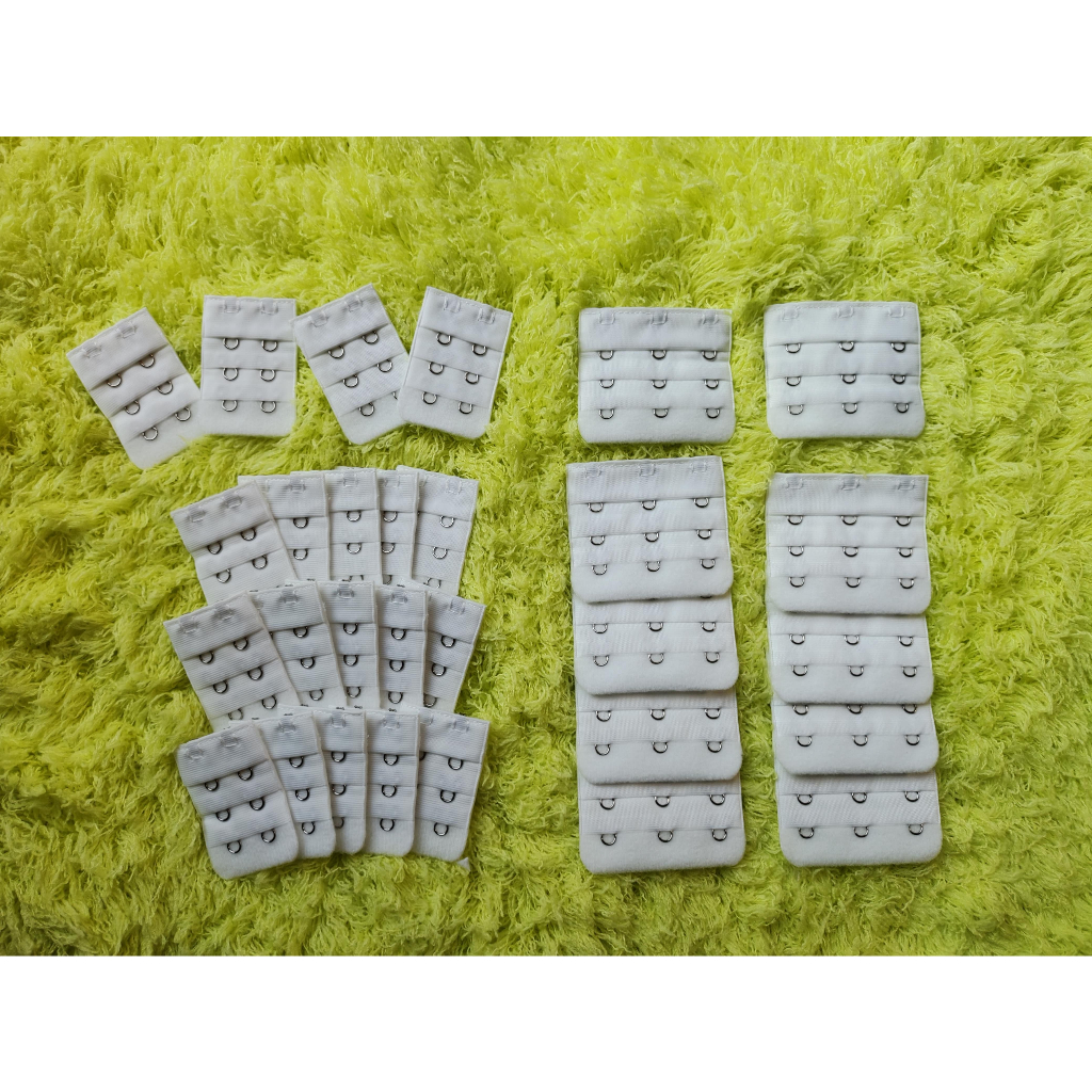 PENGAIT BRA Tambahan Belakang / Kancing Bra / Kaitan Bra / Sambungan Bra 2 Pengait Karet Elastis / P