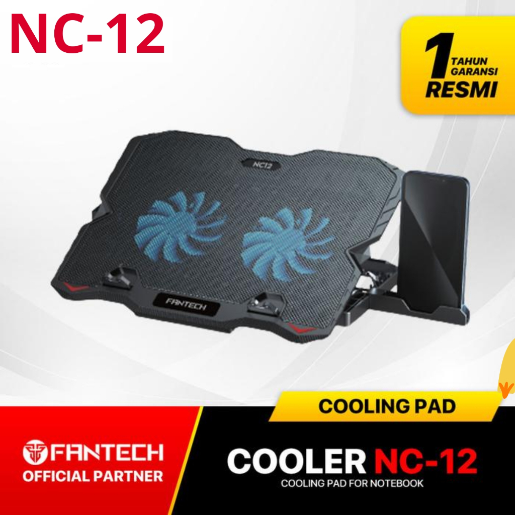 Fantech Notebook Cooler NC12 / NC-12 NC11 / NC-11 Cooler 2 Fan Blue LED