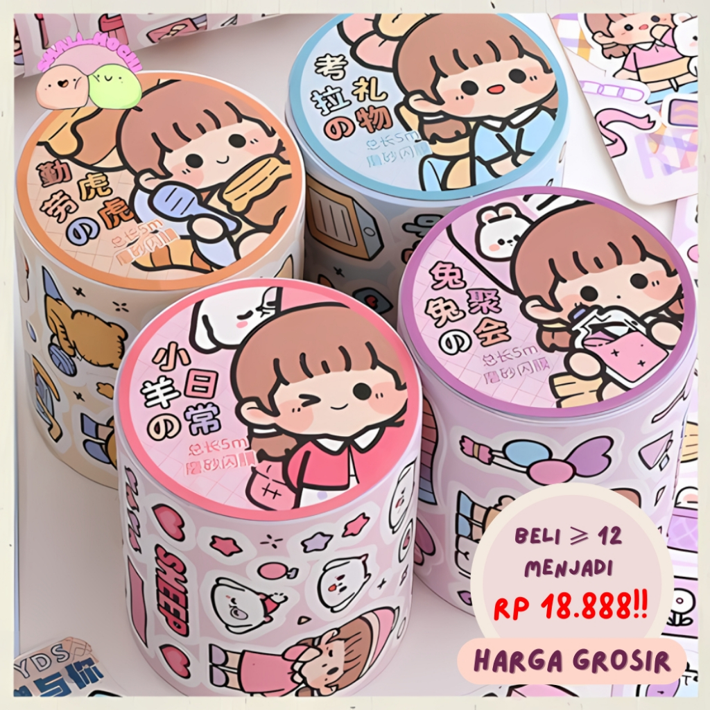 

1 Stiker Roll Paper Decor Notebook Diarybook Laptop Casing Hp Botol Minum Best Seller TLD132