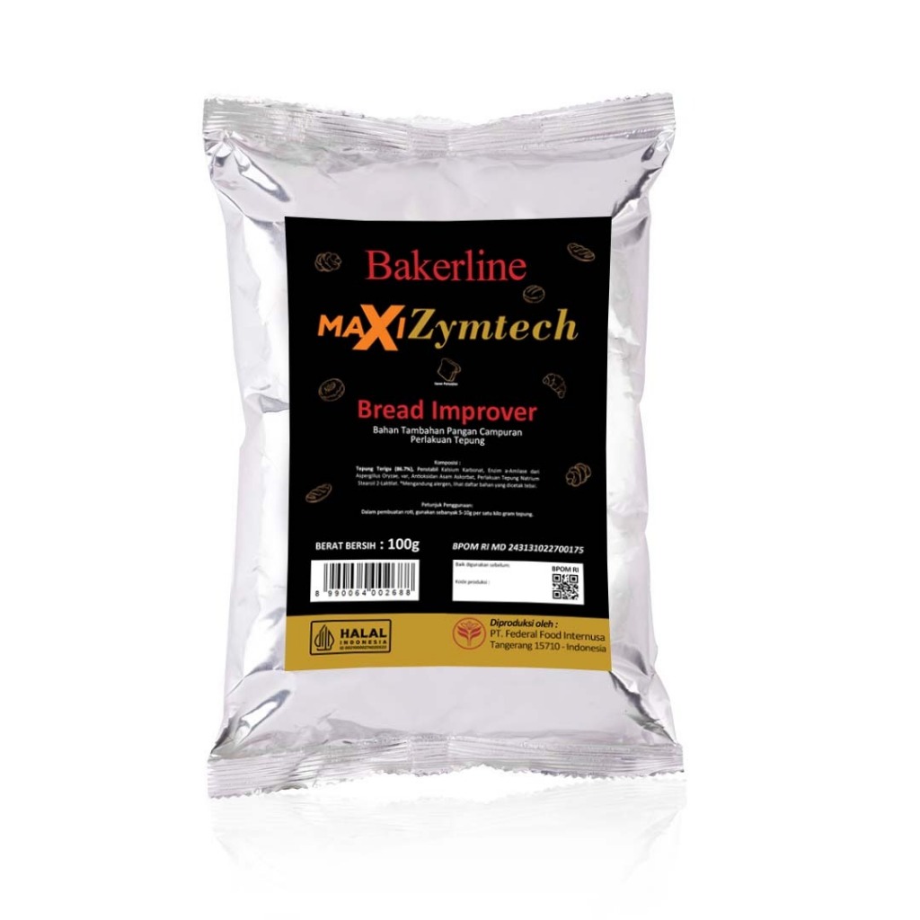 

BAKERLINE MAXI ZYMTECH | Bread Improver & SOFTENER | Fresh Bread & Long Shelf Live Bread | Produk untuk Roti