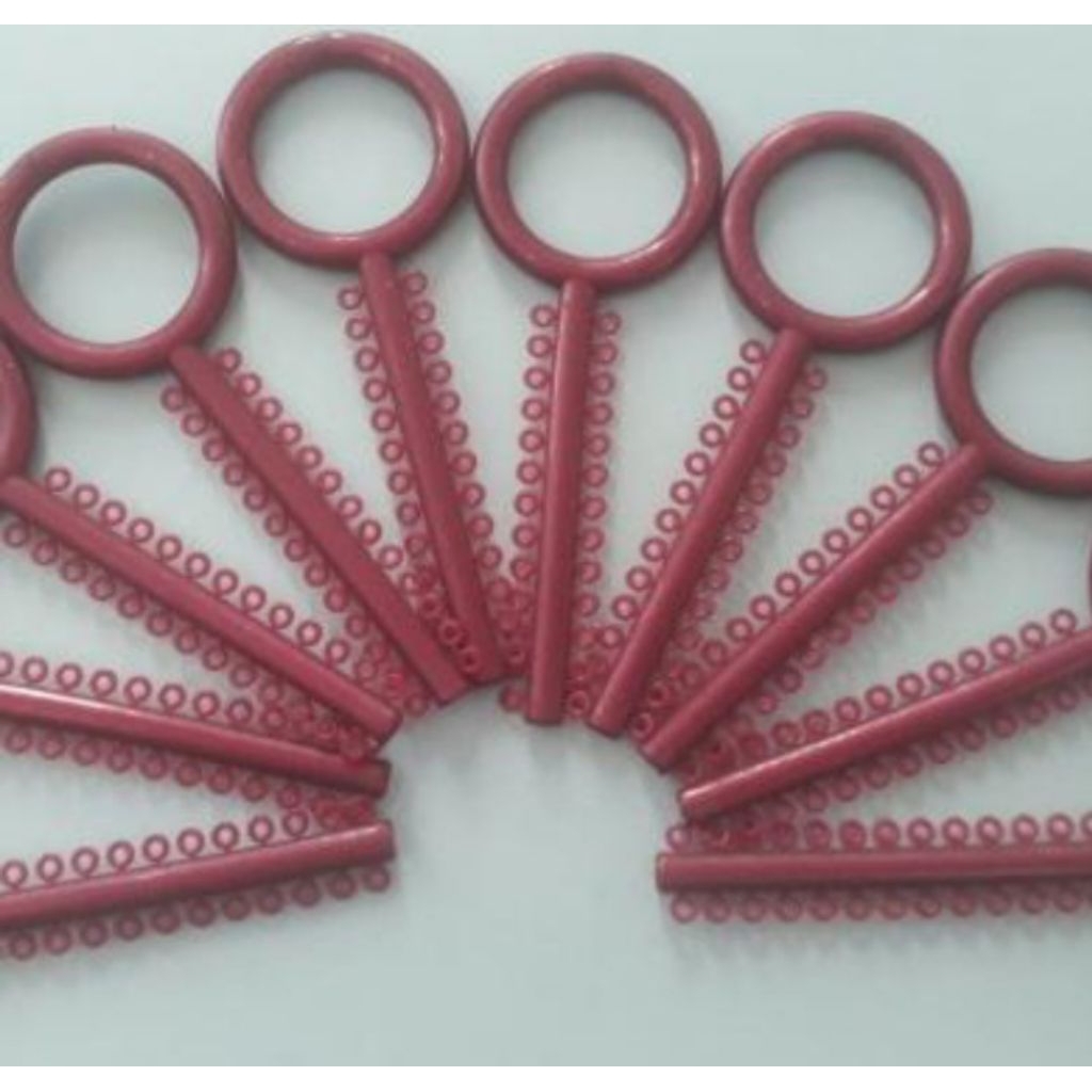 Dental Karet Behel  Ring Power O AO Warna Purple Red Pearl Art Ortho