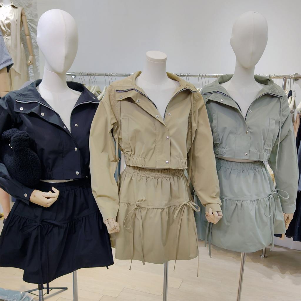 VELORA - Michelle Set - Setelan Rok Blazer Wanita - Rok Perempuan - Blazer - Coklat - Hitam - Green 