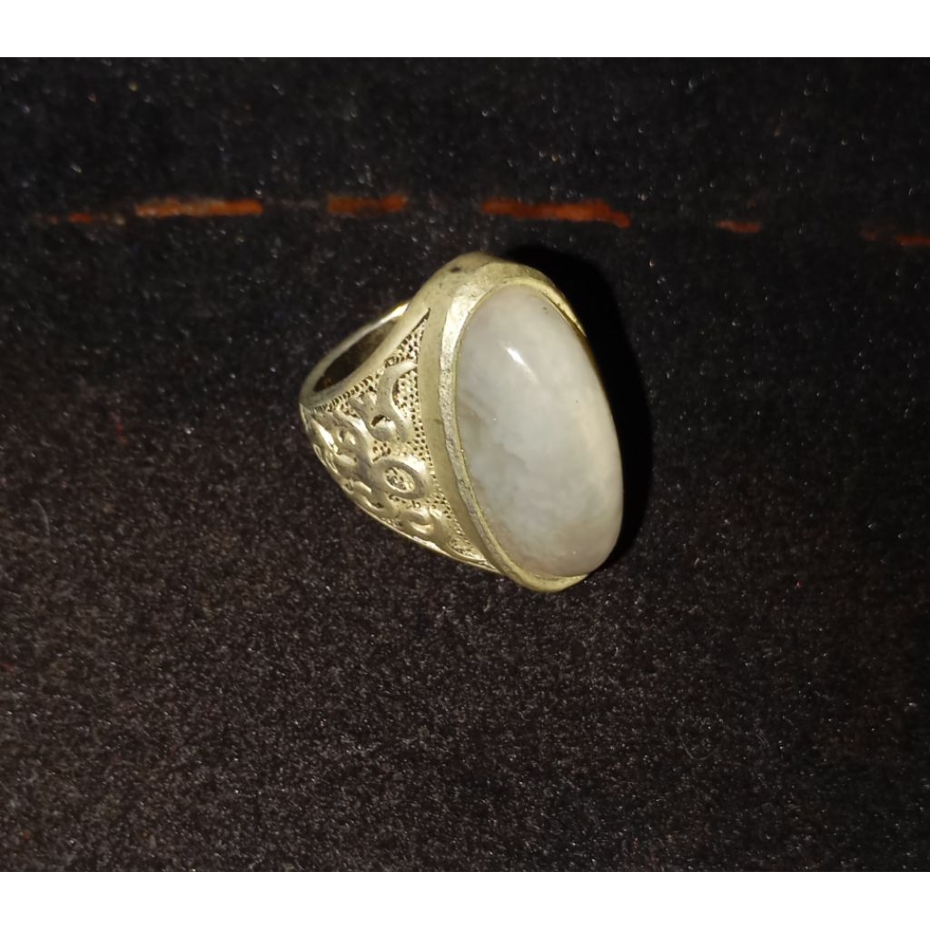 Cincin batu akik Pandan kapas Dijamin asli