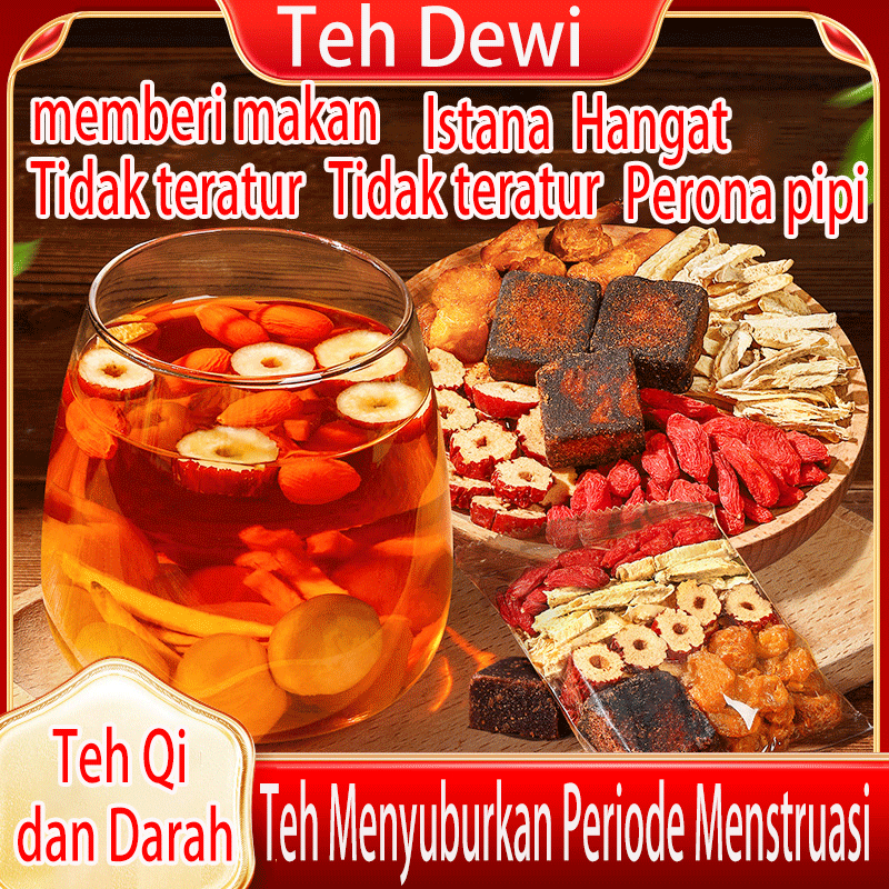 

Teh Wanita untuk Periode Menstruasi, Dismenore, Tangan dan Kaki Dingin, Gula Merah, Jahe, Kurma Merah, Teh Goji, Kesehatan Menyuburkan, Dikemas Secara Individual