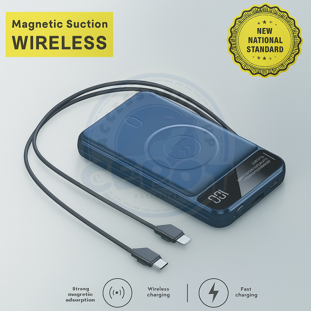 POWERBANK DRW 10000MAh Magnetic Wireless QC 3.0 Fast Charging
