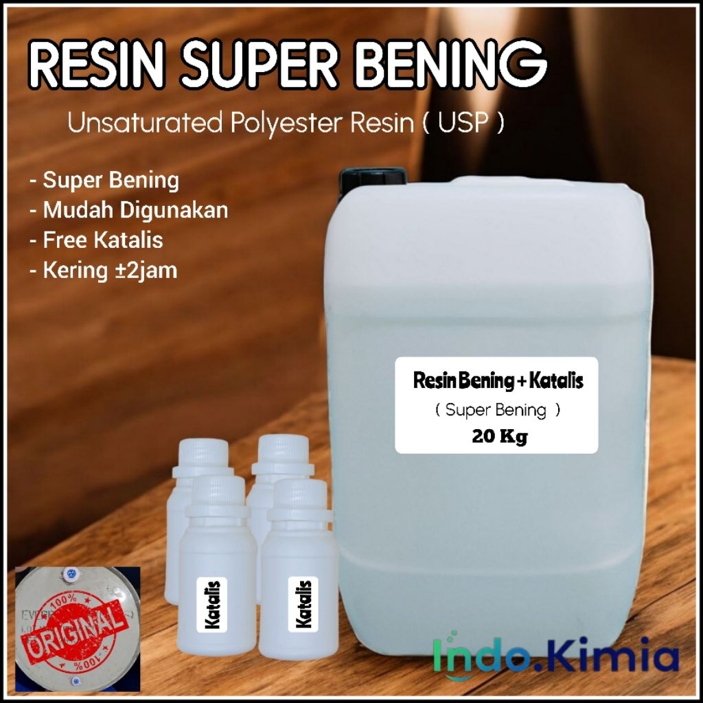 RESIN SUPER BENING 20 KG + KATALIS 400gram ( RESIN BENING 20KG FREE KATALIS )