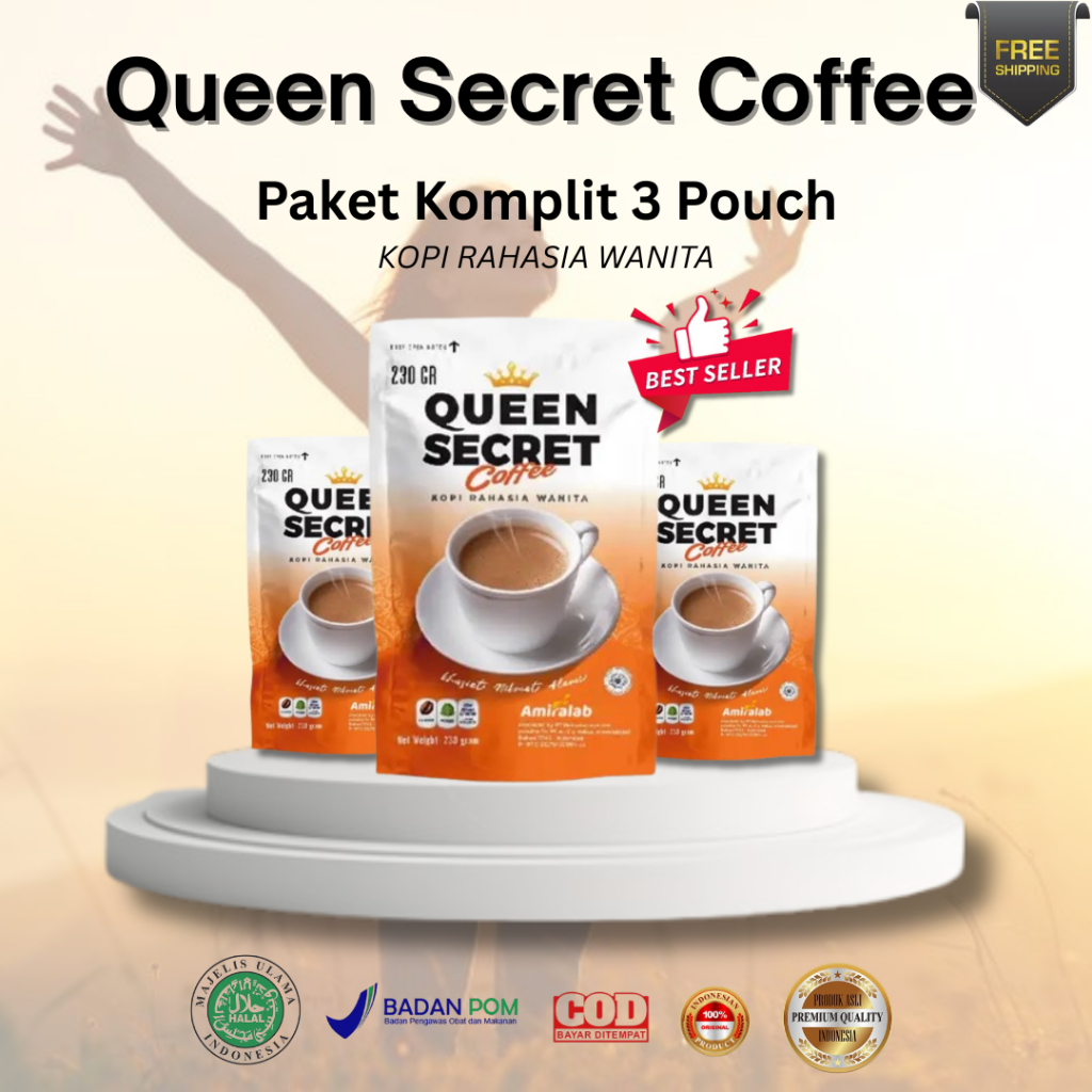 

[PROMO] Queen Secret Coffee - Minuman Kopi Untuk Memperlancar M 100% Original. COD Seluruh Indonesia