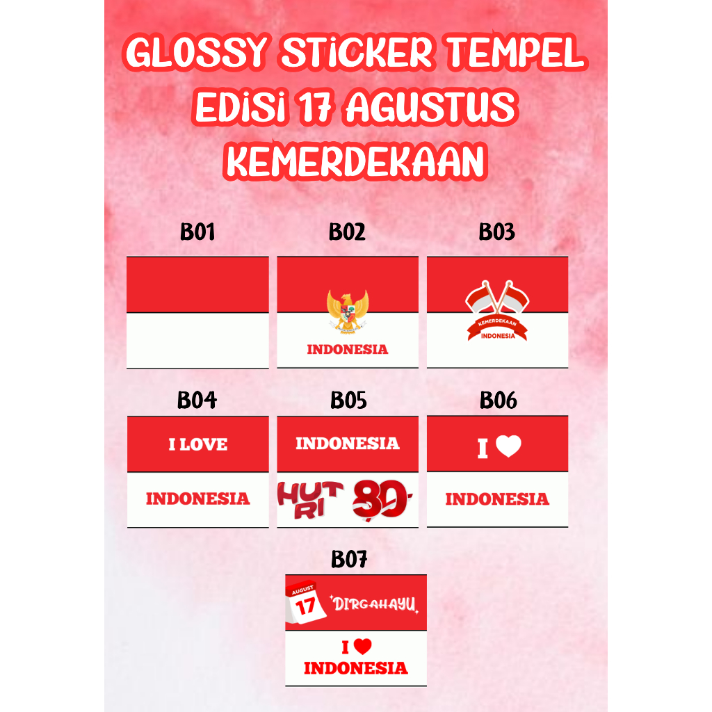 

25 PCS STIKER MINI EDISI 17 AGUSTUS KEMERDEKAAN