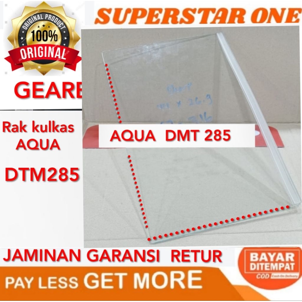 RAK KULKAS 2 PINTU AQUA DTM285 rak kulkas aqua 2pintu DTM 285