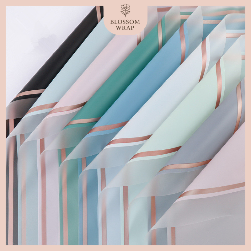 

Kertas Bunga Cellophane Flower Wrapping Paper Varian List Gold Frame Transparan Florist Kertas Kado 6013