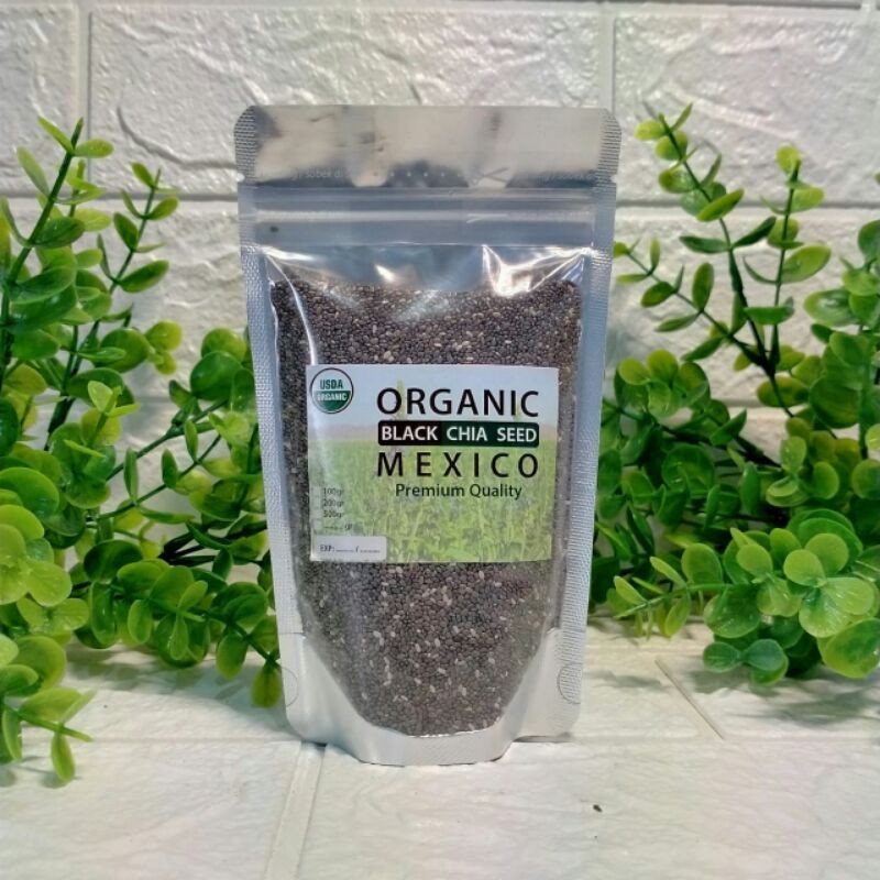 

Organic Black Chia Seed Mexico Organik Black Chiaseed Meksiko Biji Chia Hitam JSR Mpasi Diet Keto / Rasa Enak