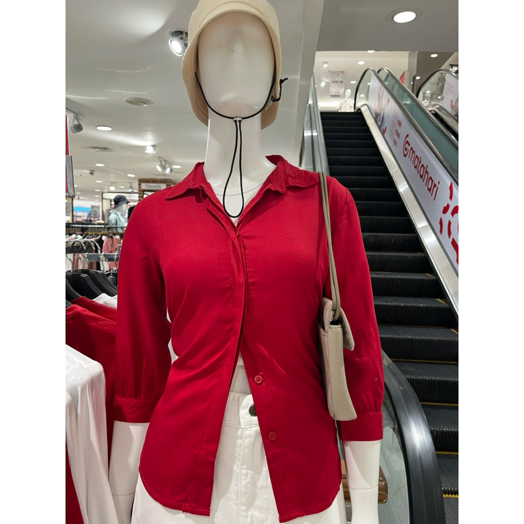 KEMEJA POLOS MERAH DUST MATAHARI ORIGINAL