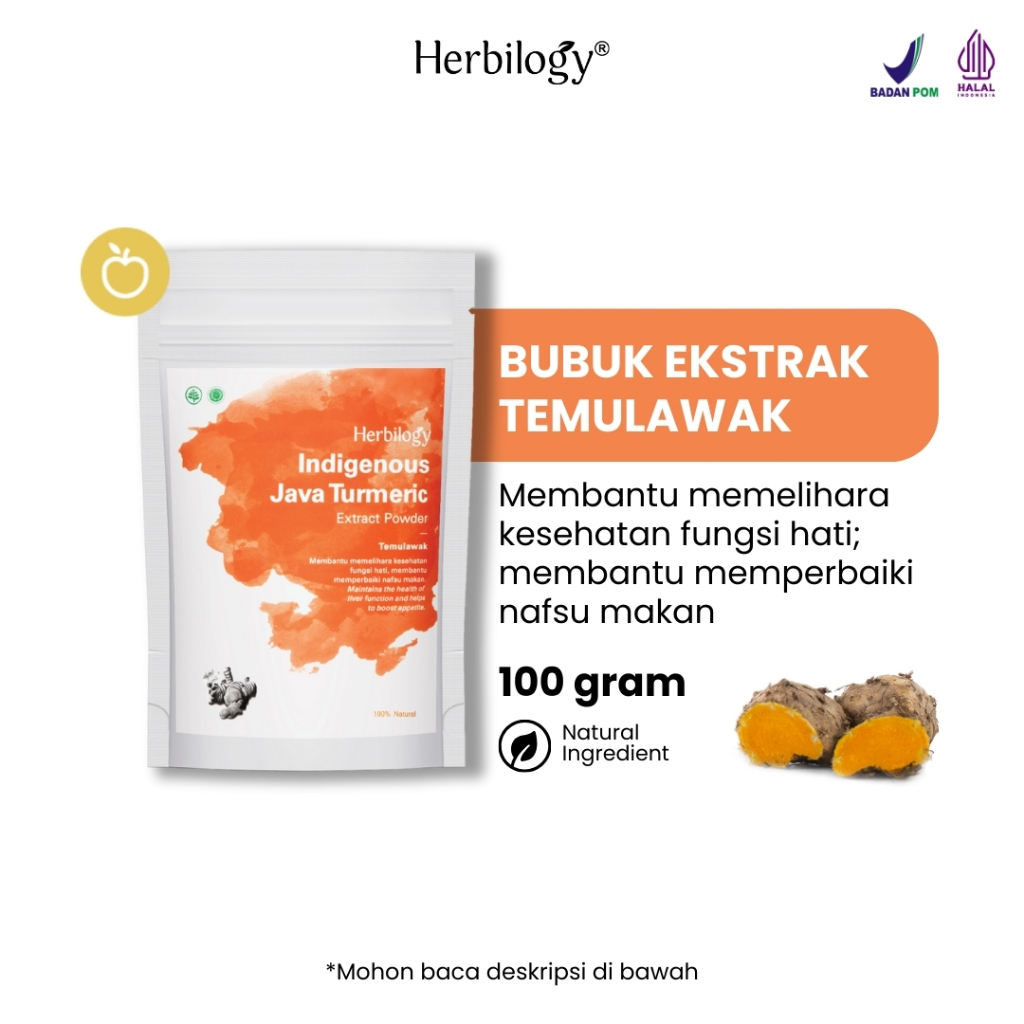 

HERBILOGY INDIGENOUS JAVA TURMERIC EXTRACT POWDER TEMULAWAK 100 GRAM