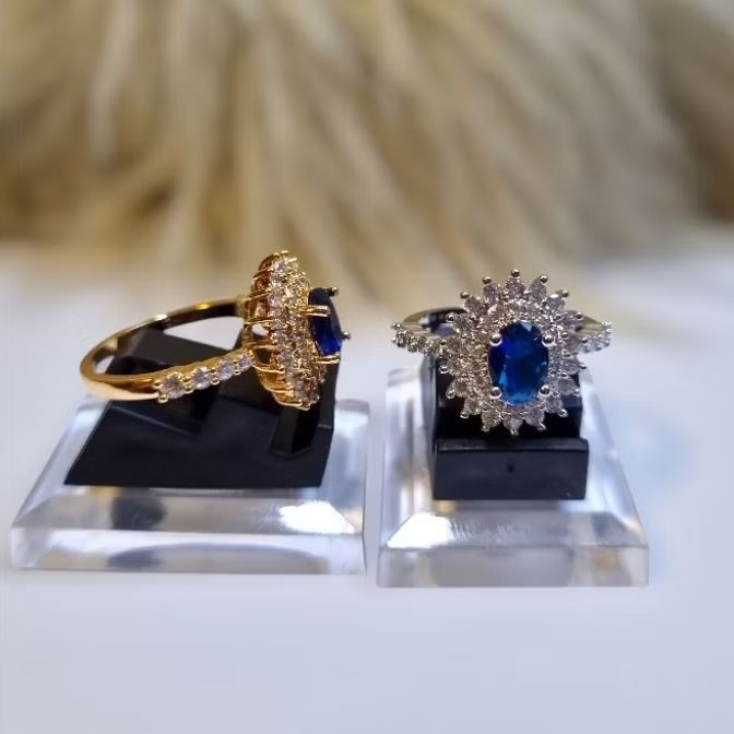 Cincin lady ANA royal blue sapir biru