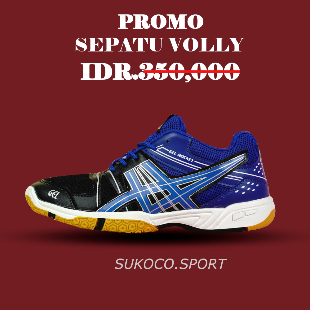 Terlaris Sepatu Voli Gel Roket Asics Unisex Termurah Bestseller Kualitas Premium Bisa COD