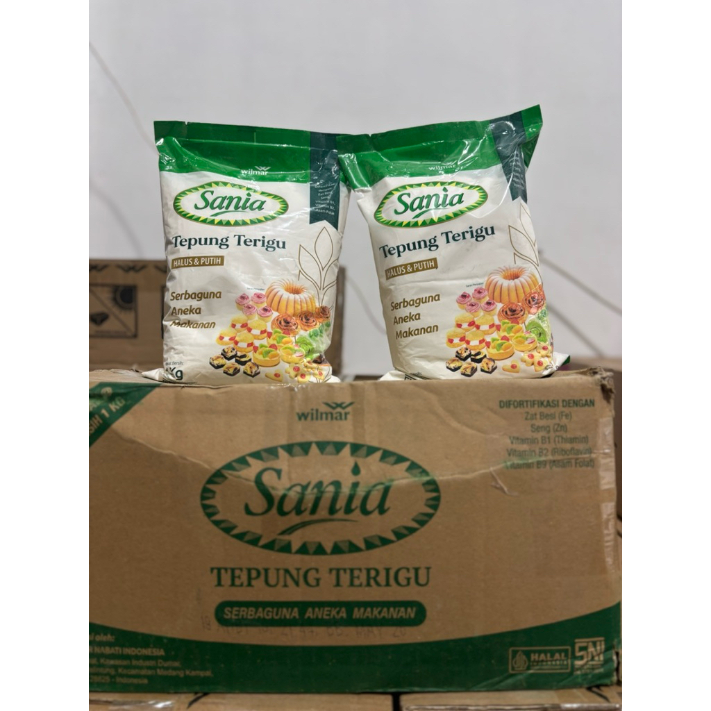 

SANIA Tepung terigu serbaguna 1 Dus ( 1 dus isi 10 bungkus) Halus dan Putih