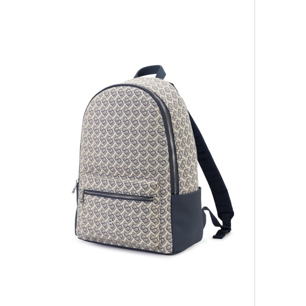 Bimu Jacquard Backpack Navy Buttonscarves Size Large