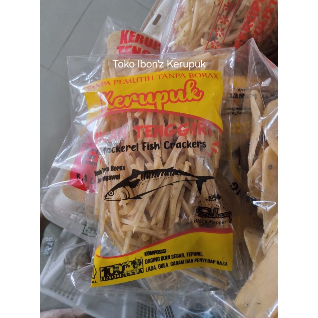 

Kerupuk ikan tenggiri mackerel khas Pontianak 300 gram Cemilan Keripik - Kerupuk Ikan Pontianak - Stik