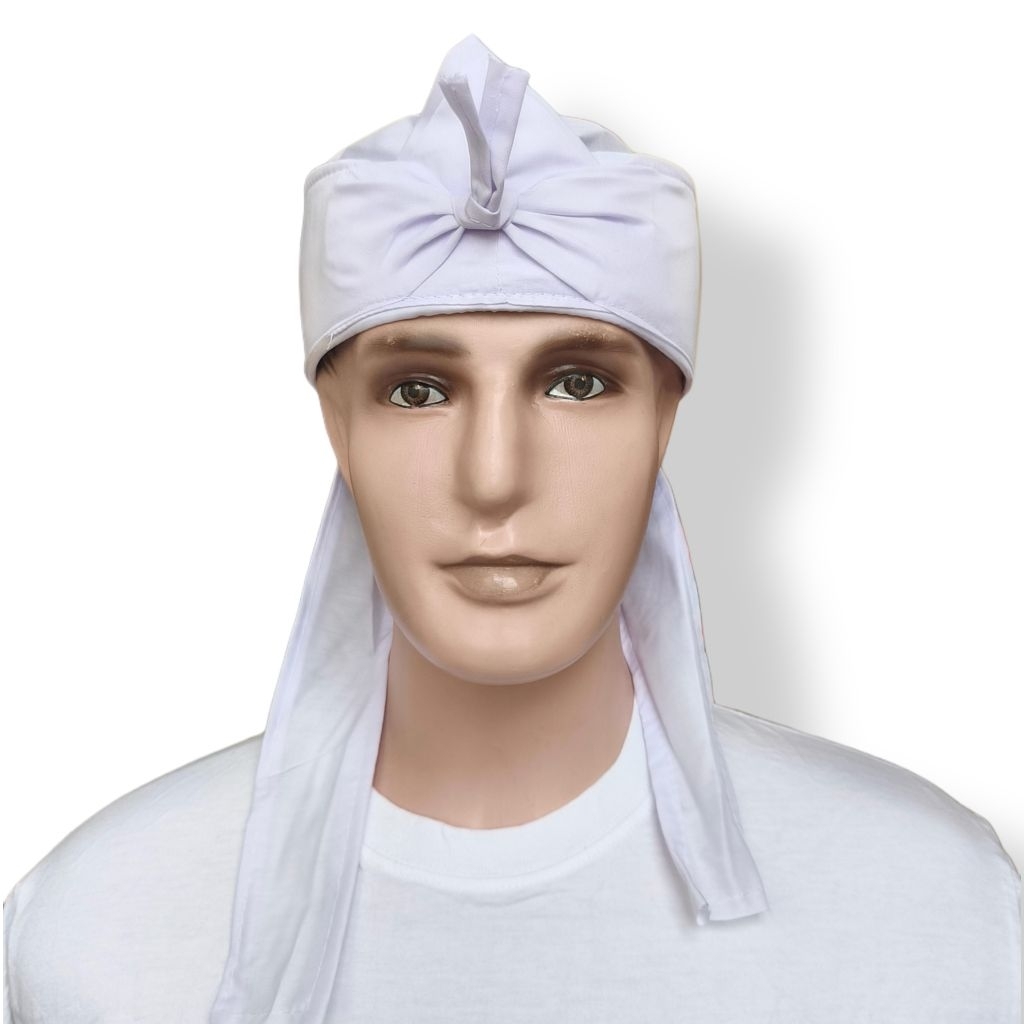 BLANGKON TOTOPONG UDENG PUTIH POLOS JAWA SUNDA