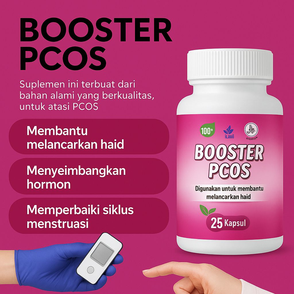 Ready stock Booster PCOS paket hemat untuk melancarkan haid