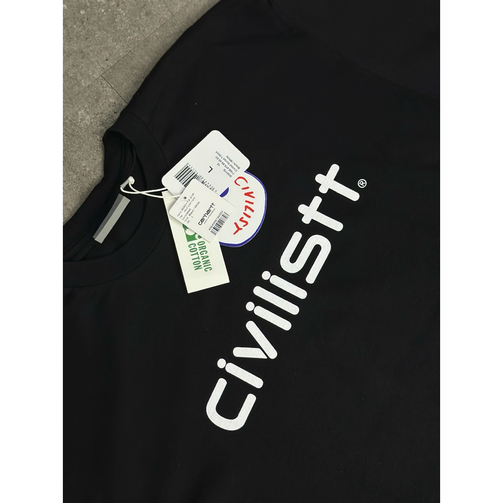 CARHARTT WIP X CIVILIST BERLIN LOGO TEE BLACK 100% ORIGINAL