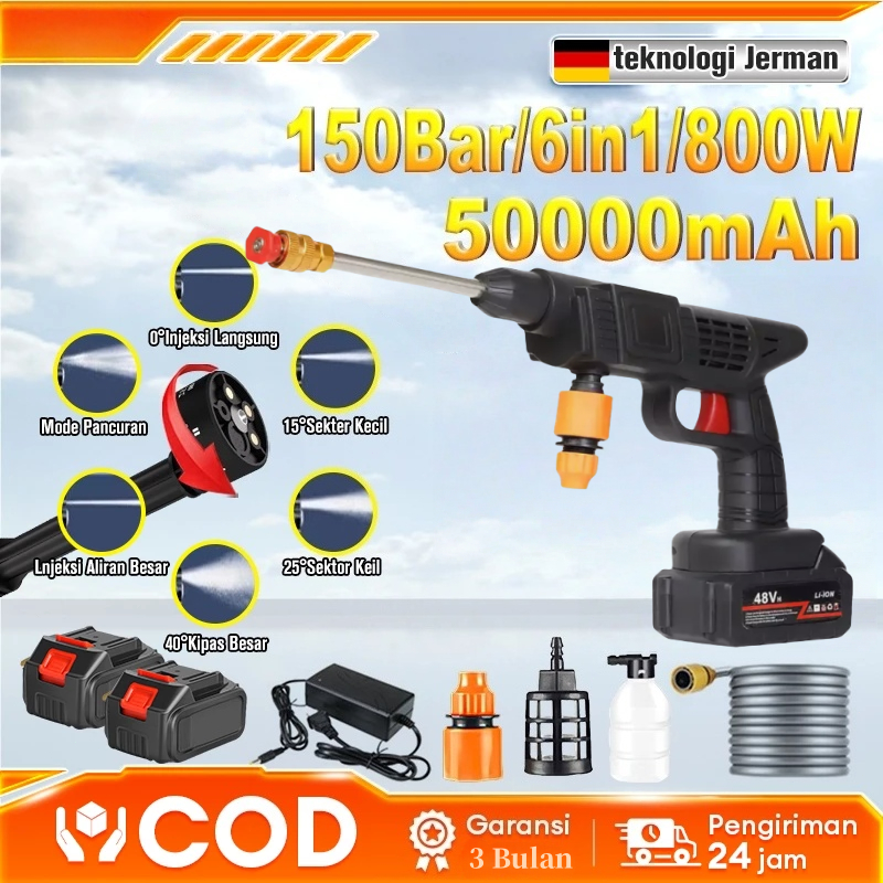 Rumah Tangga Multi-Fungsi Alat Cuci Mobil motor Pistol Air Tekanan Tinggi Alat Portable Nirkabel Unt