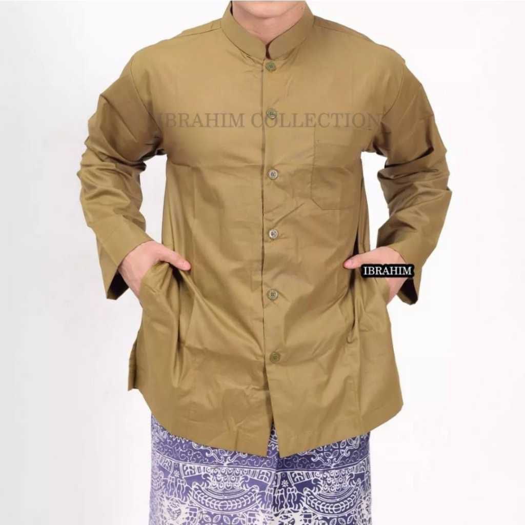 Ready Stock Baju Koko Lengan Panjang Pria Baju Koko Buat Grub Hadroh Sholawatan