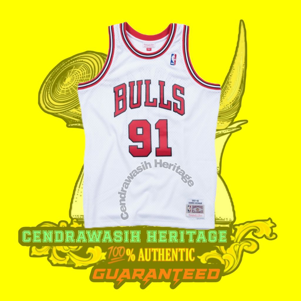 Mitchell & Ness Nba Chicago Bulls 1997/98 Dennis Rodman Swingman Player Jersey White Original