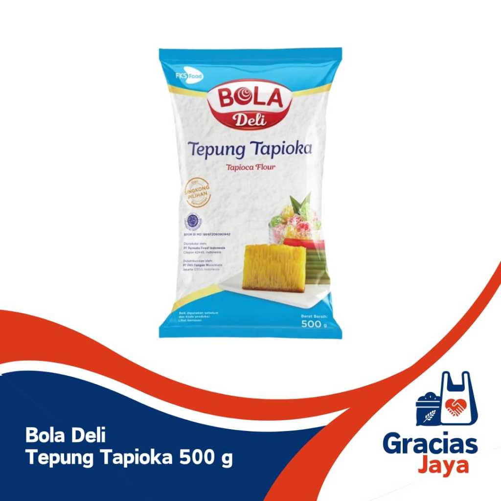 

BOLA DELI Tepung Tapioka 500gr Halal Murah Aci / Tepung Tapioka Bola Deli