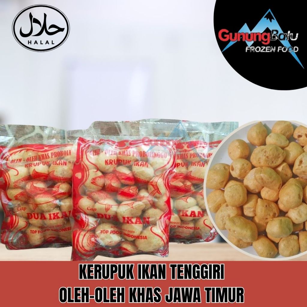 

KERUPUK IKAN TENGGIRI CAP DUA WD IKAN OLEH-OLEH KHAS JAWA TIMUR