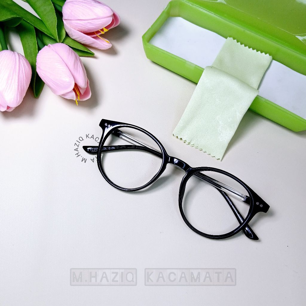 Kacamata Minus Oval Kacamata Minus Photocromic Pria dan Wanita Kacamata Blueray Frame Kacamata