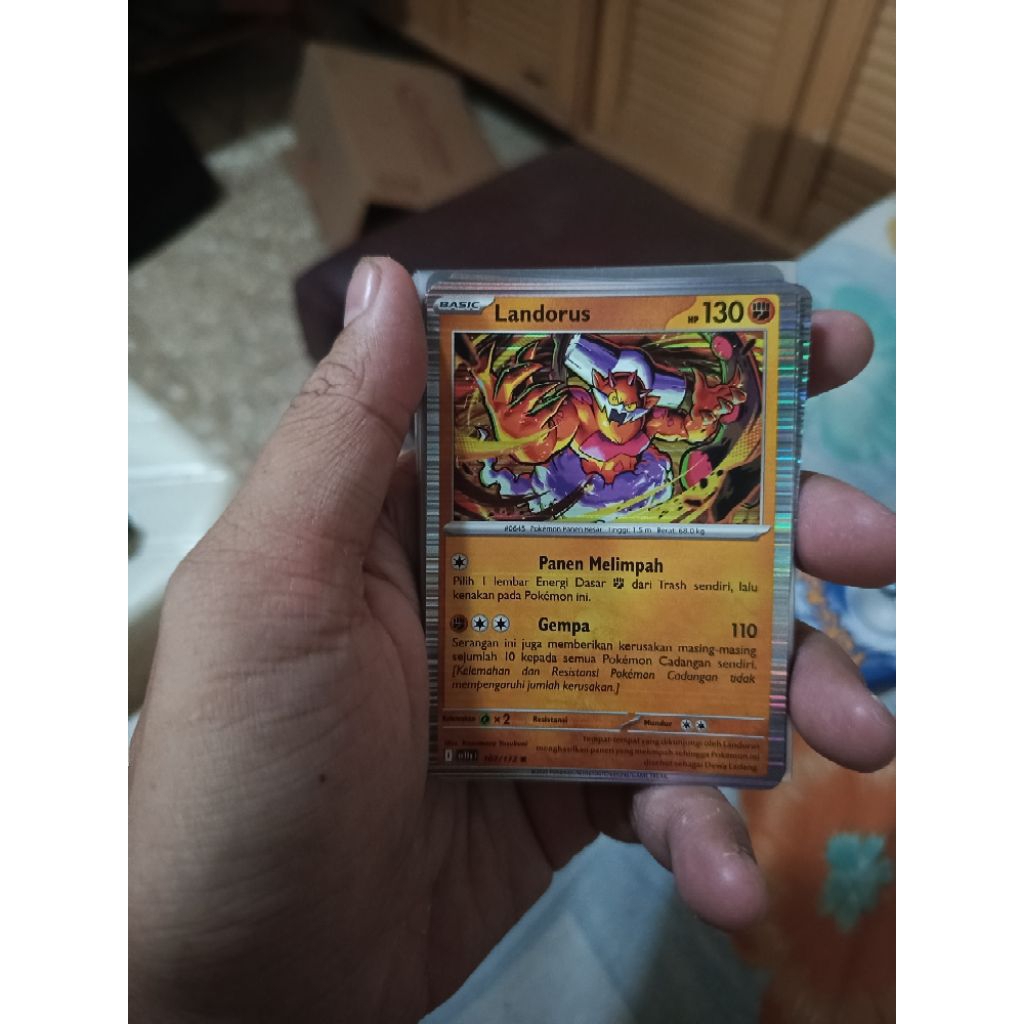 Kartu pokemon bahasa Indonesia Black White Landorus R