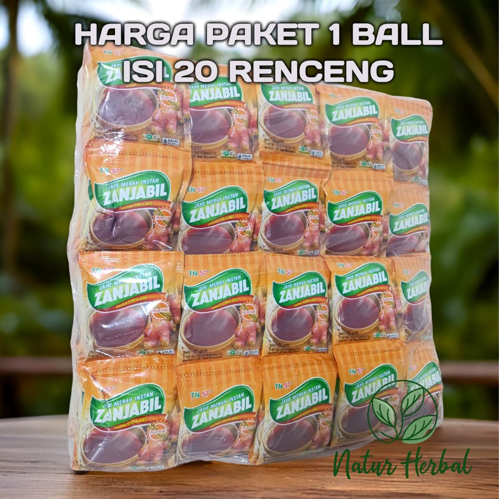 

ZANJABIL Jahe Merah Instan 1 Ball Isi 20 Renceng – Minuman Herbal Penghangat Tubuh