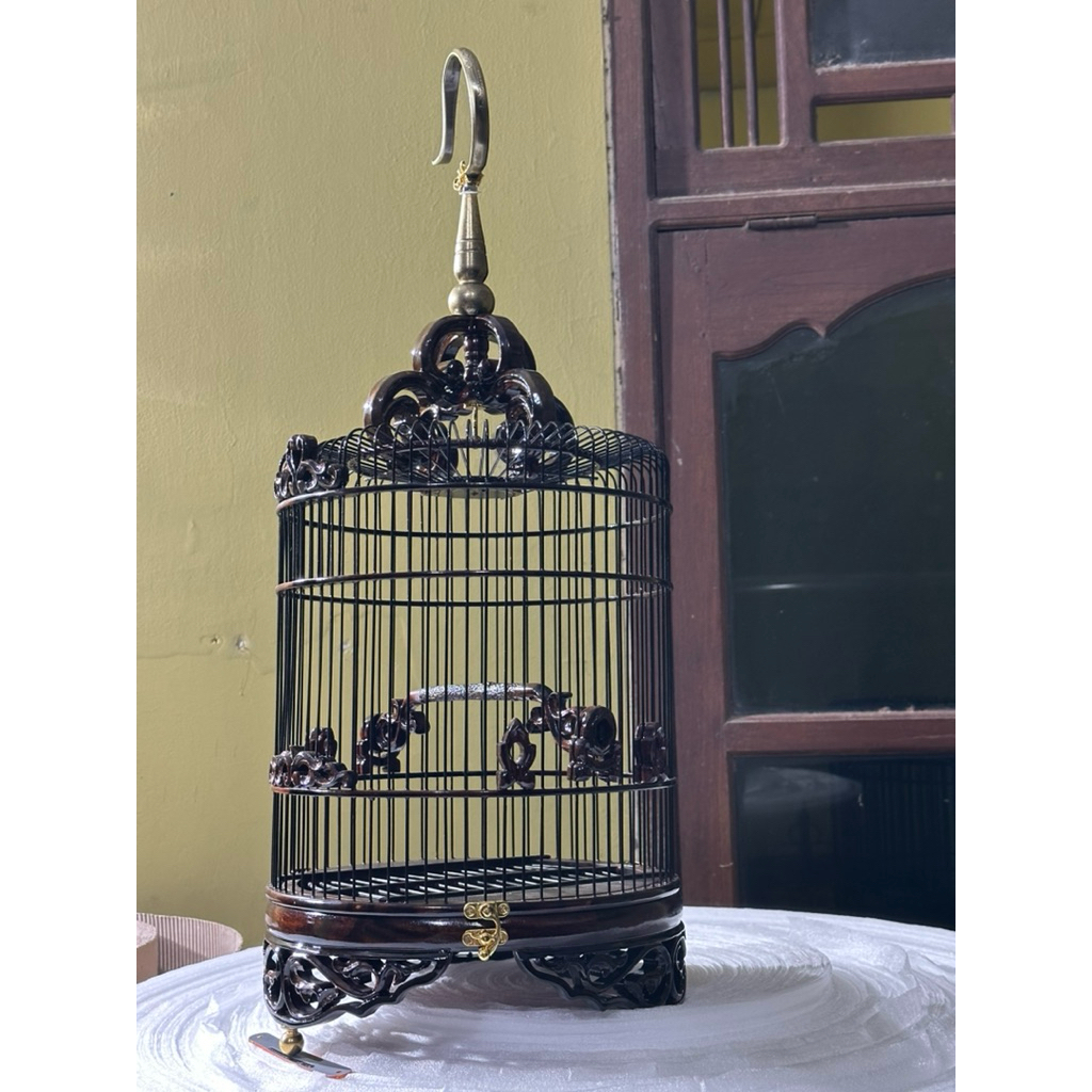 sangkar pleci cungkok bahan sonokeling full ukiran kayu full set cungkok ninggal krodong