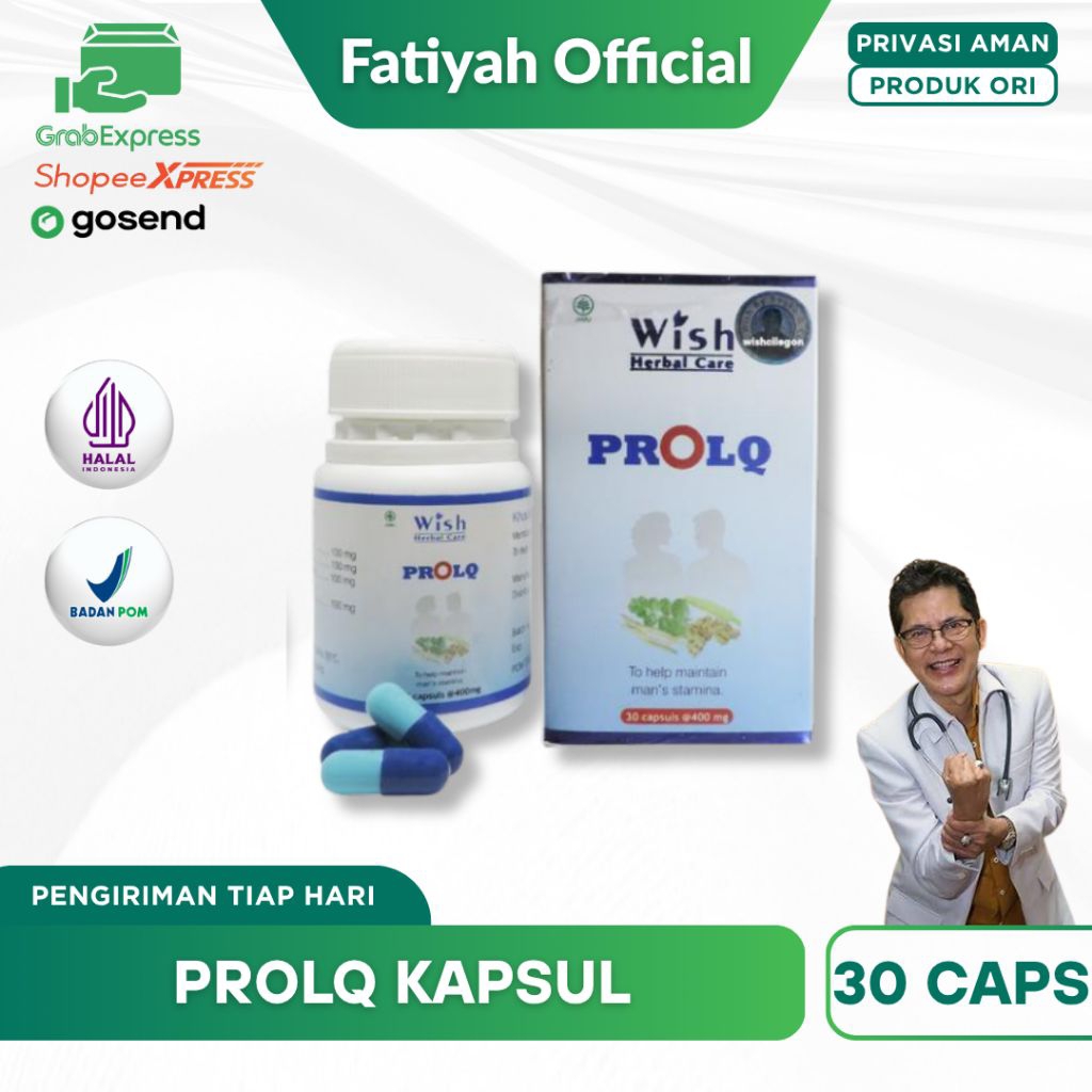 WISH PROLQ KAPSUL - MULTIVITAMIN PRIA BY DR. BOYKE ISI 30 KAPSUL - SUPLEMEN KESEHATAN PRIA