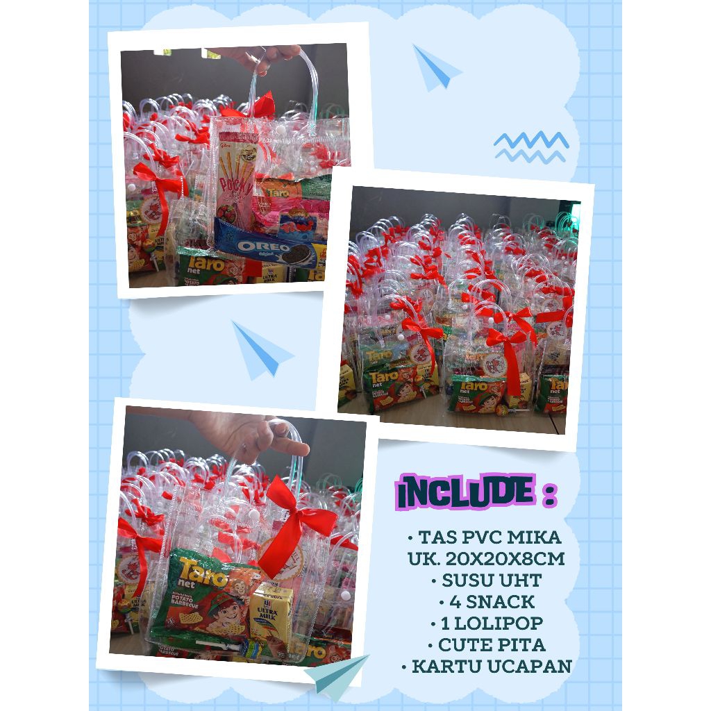 

BINGKISAN SNACK ULANG TAHUN ANAK/HAMPERS SNACK/SNACK ULTAH ANAK/BINGKISAN SNACK PREMIUM/PAKET ULTAH/SOUVENIR ULTAH/KHITAN/ SUNAT/NATAL/LEBARAN/CHRISTMAS/TAHUN BARU/IMLEK/KEMERDEKAAN/TAS MIKA