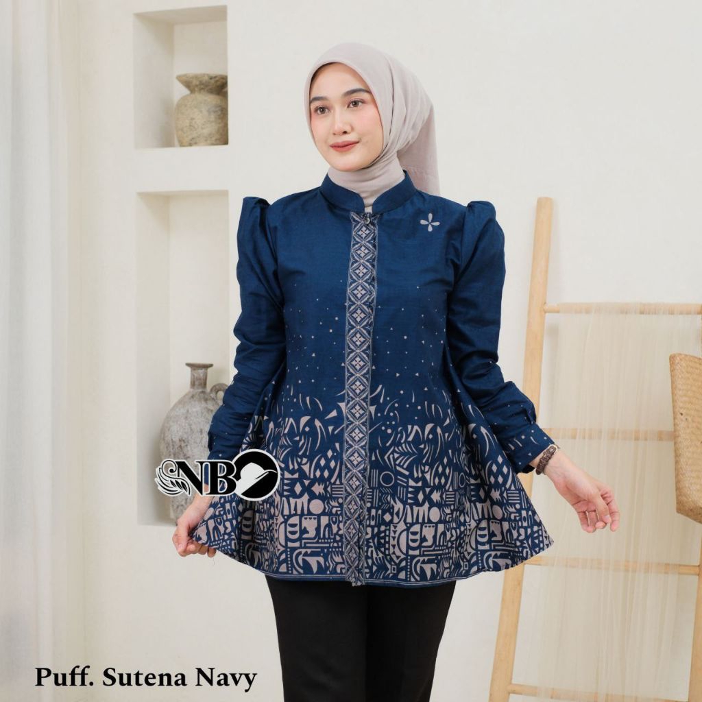 ATASAN BATIK MODEL TERBARU/BATIK BAJU KERJA WANITA MODIS KEKINIAN