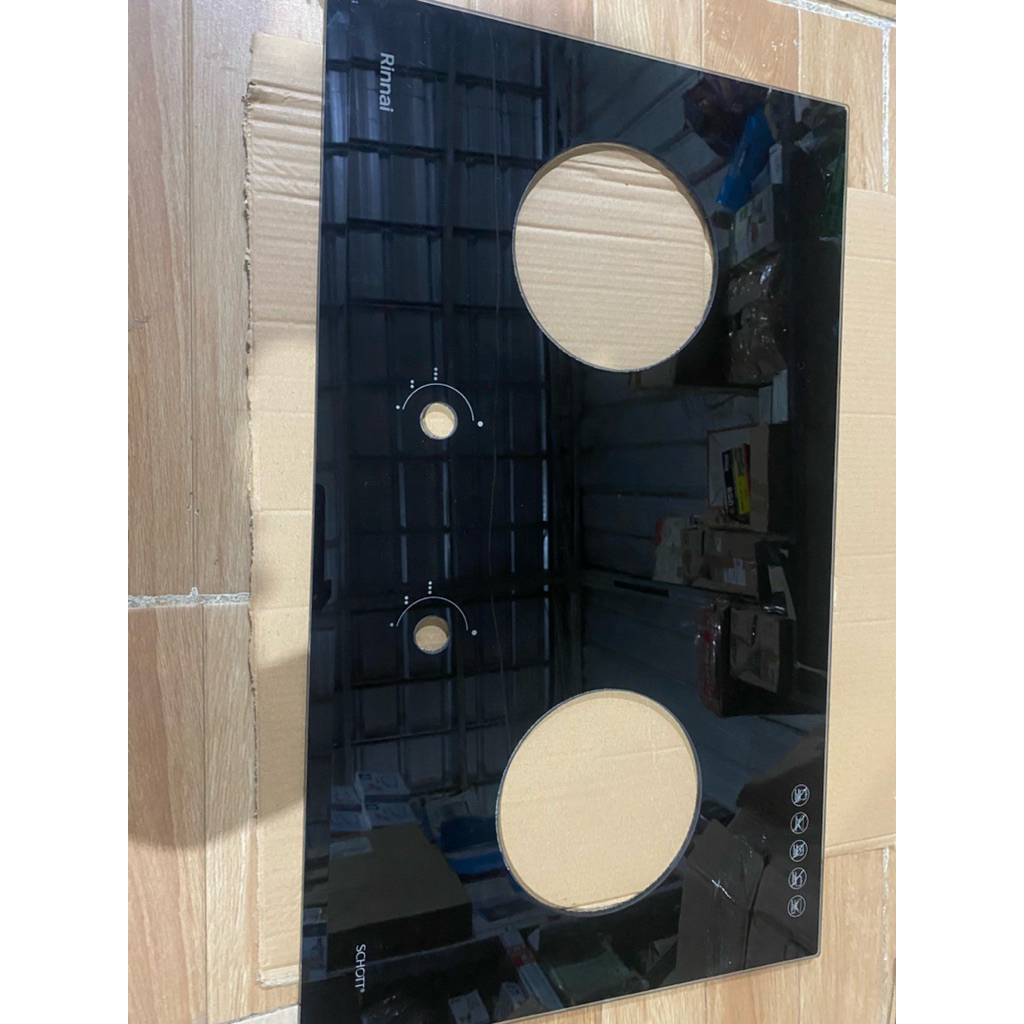 Sparepart kaca Rinnai Kompor Tanam glass 2 tungku Hanya KACA 2 tungku rinnai