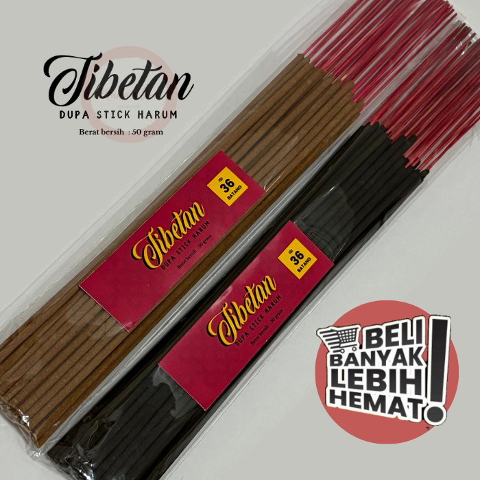 Dupa Sembahyang Wangi TIBETAN Premium Warna Hitam & Natural isi 36btg DUPA LIDI/STIK